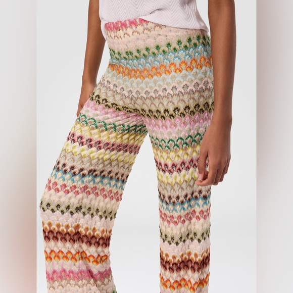 Missoni Multicolor Crochet Knit Wide-Leg Palazzo Pants NWT - Picture 7 of 8